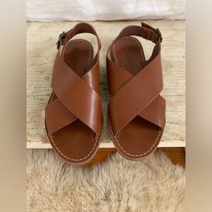 Madewell Crossover Leather Sandals